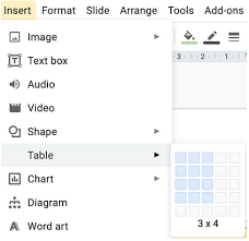 Watch the video below to learn how to work with tables in google docs. Google Slides Tables Learning Google Workspace Apps Script