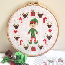Find patterns for kids, adults, and home. Christmas Elf Cross Stitch Kit For Beginners Hannah Hand Makes