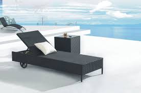 Modern Black Wicker Chaise Lounge Chairs With Roller Lounge Sessel Outdoor Lounge Sessel Lounge Stuhl