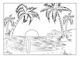 Jul 01, 2013 · beach coloring pages are a great way to get ready for the fun and sun of summer. Tropical Paradise Island Landscapes Adult Coloring Pages