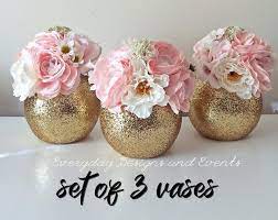 Pin By Daisy Pacheco On Isabella S 3rd Bday Party In 2021 Gold Wedding Centerpieces Bridal Shower Centerpieces Pink Centerpieces