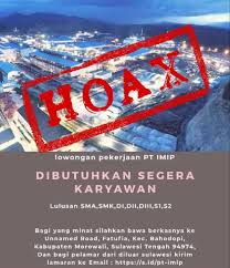 Contoh surat lamaran kerja pt imip morowali. Pt Indonesia Morowali Industrial Park Imip Posts Facebook