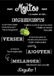 Affiche Mojitos Bar A Mojitos Mariage Mojito Bar Recette Mojito Mojito