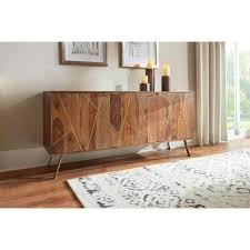 Home Decorators Collection Home Decorators Collection Dark Natural Finish Buffet Table With Gold Metal Inlay 63 In W X 29 5 In H Bt0536x The Home Depot In 2020 Home Decorators Collection