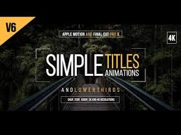 Plugins and effects for final cut pro. 30 Simple Titles For Final Cut Pro X Apple Motion Template Ae Templates Youtube