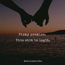 No fan of mine will kill themselves. 45 Best Pinky Promise Quotes About Love And Friendship