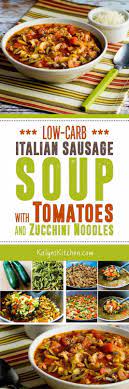 Italian Sausage Soup With Tomatoes And Zucchini Noodles Video