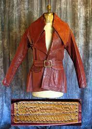 Vintage 70s East West Musical Instruments Avant Garde Belted Etsy Leather Jacket Men S Leather Jacket Men S Coats And Jackets