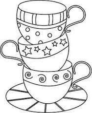 Free Coloring Pages Tea Cups Mug Rug Mug Rugs Coloring Pages