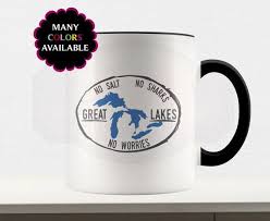 Great Lakes Custom Mug Coffee Lover Wisconsin Minnesota Gift For Her Gift For Him Ontario Canada Tea Cup Great Lakes Mi Custom Mugs Coffee Lover Mugs