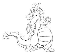 Balthazar The Dragon Outline By Eligecos Dragon Coloring Page Cartoon Clip Art Cartoon Dragon
