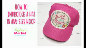 Make A Hat Patch With Your Embroidery Machine In Any Size Hoop Youtube