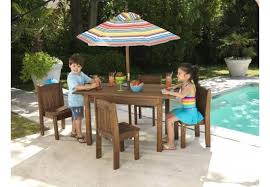 Table Stacking Chairs W Striped Umbrella Toddler Furniture And Accessories Kids Outdoor Furniture Patio Table Table Umbrella