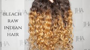 Bleaching strips your hair of its natural oils and has a drying effect, so the last thing your hair needs afterwards is a lot of shampooing. Bleach Curly Hair Extensions No Damage Blonde Brilliance Vs Bw2 Powder Raw Indian Curly Hair Youtube