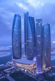 Etihad Towers A Group Of 5 Skyscrapers That Define The Glory Of Abu Dhabi Skyscraper Architecture Futuristic Architecture Skyscraper