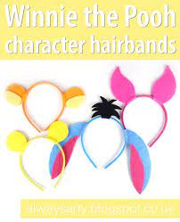 Winnie The Pooh Character Hairbands Ears Made Out Of Felt Always Arty Winnie The Pooh Halloween Winnie The Pooh Costume Winnie The Pooh Birthday