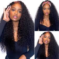Half wigs are a great way to give majority of your hair a break, while rocking a quick style that's both cute and wearable. Curly Headband Wigs With Various Headbands Curly Wigs Human Hair Half Wigs Wigginshair