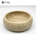 Cuenco de mármol travertino beige OEM/ODM para dulces y ...