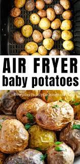 Easy Roasted Air Fryer Baby Potatoes Everyday Family Cooking Recipe Air Fryer Recipes Healthy Air Fryer Dinner Recipes Air Fryer Recipes Easy