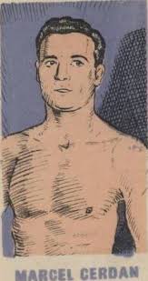 1948 Marcel Cerdan, "Tragic French Heavyweight Champion" w/ Lavern Roach  Photo