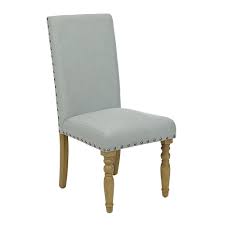 Blue Linen Spool Leg Parsons Chair Kirklands Parsons Chairs Chair Dining Chairs