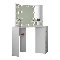 Although these items are most often made of wood, they are also often made from other materials such as metal, plastic or fiberboard. Corner Makeup Vanity Table Wayfair