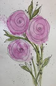 Make Heart Shapes Instead Of Round Shapes Watercolor Cards Flower Art Colorful Art