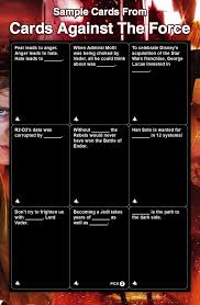 Cards against humanity is a game that challenges players to be offensive but these answers may be some of the worst we've ever seen. Cards Against The Force Digital Download Parody Cards