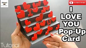 But you don't have to make collage pieces, you could cut out simple shapes from colored paper or use photos for the inside elements of your card. Pop Up Love Card Tutorial Love Popup Card I Love You Pop Up Card Youtube Love Pop Up Cards Pop Up Valentine Cards Card Tutorial
