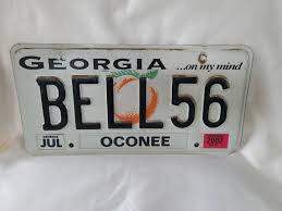 Vintage 2002 Georgia Oconee County Vanity BELL 56 License Plate 04123