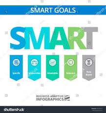 Smart Goals Setting Strategy Infographic Business Stock