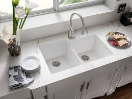 Whitehaven's single bowl sink offers plenty of room for oversize pots and pans. Elkay Quartz Classic 33 X 20 1 2 X 9 1 2 Offset Double Bowl Undermount Sink Contemporary Kitchen Chicago By Elkay Houzz Ie