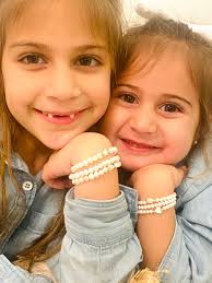 Pearl Bracelet for Toddler Girl, Heart Bracelet With Clasp, Pearl Jewelry  for Kids, 1 Year Old Girl Gift, Girls Bracelet, Baby Shower Gift