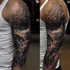 50 Skull Sleeve Tattoos For Men Masculine Design Ideas Skull Sleeve Tattoos Skull Sleeve Skull Tattoos