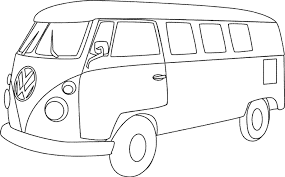 Hippie vintage car a mini van for adult anti stress. Pin On Digi Stamp