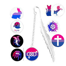 This also adorned with the bisexual symbol that consists of both gender symbols in an infinity design. Flag Bisexual Top Symbol Metal Bookmark Badge Pride Two Heart Logo Pendant For Best Friends Forever Sister Book Mark Reading Bookmark Aliexpress