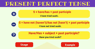 present perfect tense useful rules examples 7 e s l