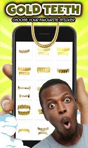 Apparaissent swaggy avec des autocollants de dents en or et un éditeur de dents en or. Gold Teeth Photo Editor For Android Apk Download