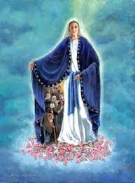 O Blessed Virgin Mary Protect Us Under Thy Blue Mantle Catholicnecklace Blessed Mother Mary Blessed Virgin Mary Mary And Jesus