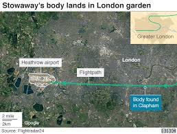 1848, from verbal phrase stow away conceal, in use by 1795; Kenya Flight Stowaway Body Found In Clapham Garden Bbc News