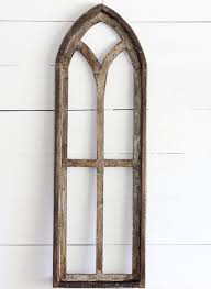Tall Arched Wooden Window Frame Antique Farmhouse Set Of 2 Great With 4 For Headboard Look Or 4 Used In St Wooden Window Frames Wooden Windows Frame Decor