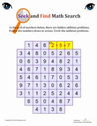 Math Search Puzzles Worksheet Education Com Math Math For Kids Math Word Search