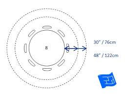 The following diagrams will vary slightly according to table shape. Dining Room Size