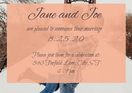 There are many websites that offer free templates which you can use, to make your own personalized wedding. Wedding Announcement Template Postermywall