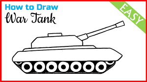 How To Draw A Tank Step By Step | Easy Army Tank Drawing For Kids - Youtube