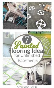 Finish your basement design plan today and finalize best flooring mat. 7 Ingenious Painted Flooring Ideas For An Unfinished Basement