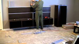 For the sides, i just bought some primed 1x4s and cut them to fit. Ikea Besta Framsta Wall Mount Entertainment Center Assembly Part 3 Youtube