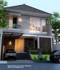 Fasad berasal dari bahasa perancis yang merupakan sebuah bagian sisi luar atau eksterior rumah. Desain Rumah Type 250 M2 Fasad Modern Tropis Minimalis