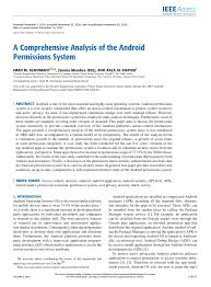 Privacy protection app for your mobile! Pdf A Comprehensive Analysis Of The Android Permissions System