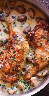This recipe will work with just about any type. Easy Chicken Legs With Creamy Mushroom Sauce Easy Chicken Dinner Recipes Chicken Dinner Recipes Chicken Drumstick Recipes